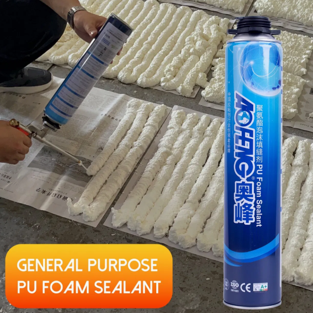 Using PU Foam Spray to seal gaps between window and wall