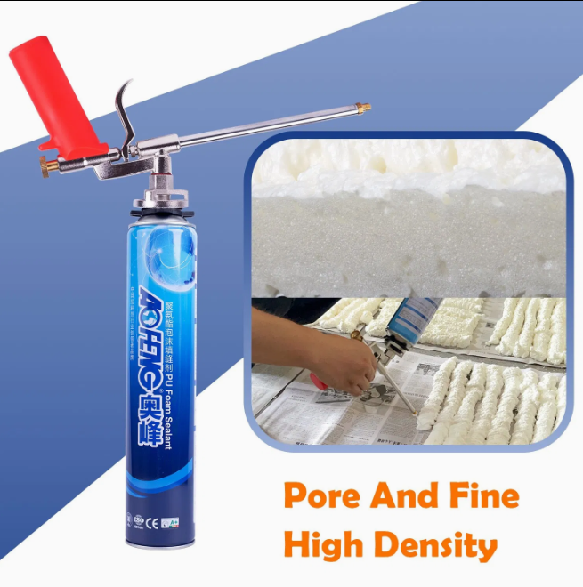 Using PU Foam Spray to seal gaps between window and wall