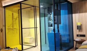 Colored PVB laminated glass used for decorative and safety architectural applications