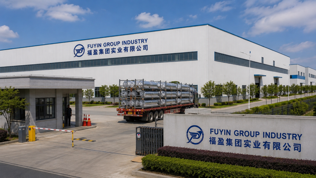 Fuyin Group Industry manufacturing facility in China producing laminated glass materials, PVB film, SGP film, EVA film and glass industry solutions